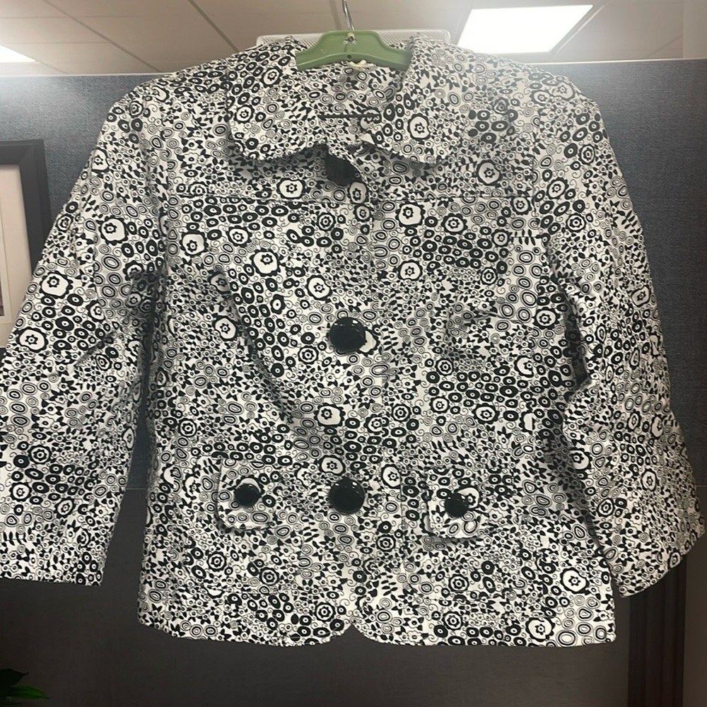 Black and white blazer